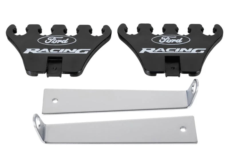 Ford Racing Logo Wire Loom Chrome Base/Black - Installation View