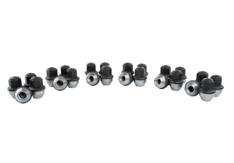 Ford Racing M14 x 1.5 Black Lug Nut - Set of 24 - Back View