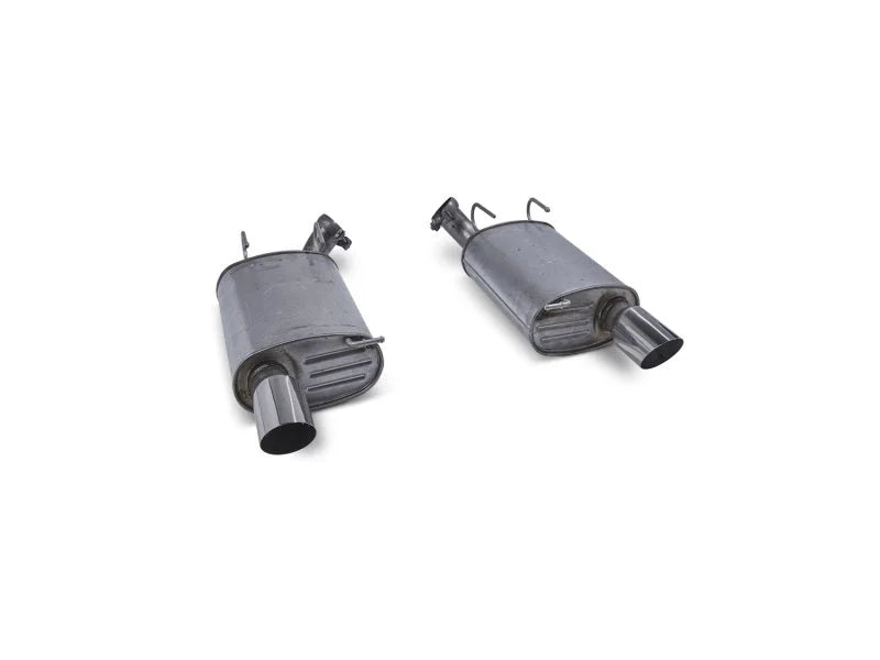 Ford Racing Muffler Kit (50 STATE) fits 2012-2013 Ford Mustang Boss 302 / 2011-2014 Ford Mustang GT - Back View
