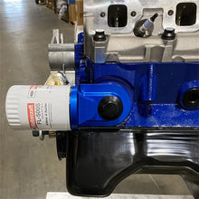 Load image into Gallery viewer, Ford Racing Push Rod V8 90 Degree Billet Oil Filter Adapter - Installation View