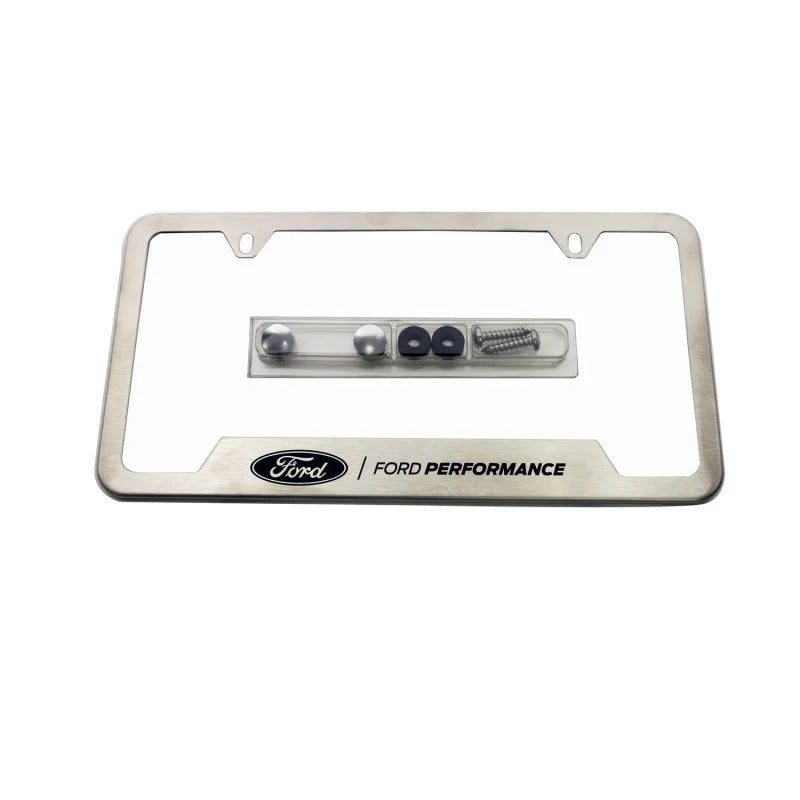 Ford Racing Stainless Steel Ford Performance License Plate Frame - Main Product View