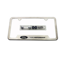 Load image into Gallery viewer, Ford Racing Stainless Steel Ford Performance License Plate Frame - Main Product View