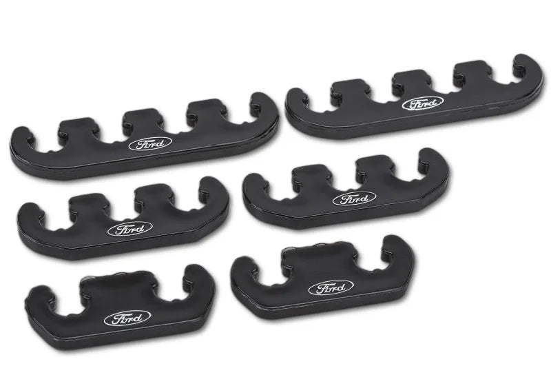 Ford Racing Wire Dividers 4 to 3 to 2 - Black w/ White Ford Logo - Side View