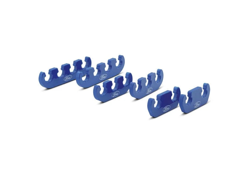 Ford Racing Wire Dividers 4 to 3 to 2 - Blue w/ White Ford Logo - Back View