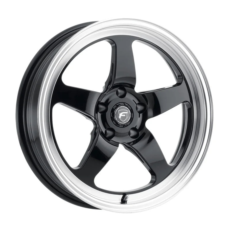 Forgestar D5 Drag 18x12 / 5x120.65 BP / ET50 / 8.5in BS Gloss Black Wheel - Main Product View