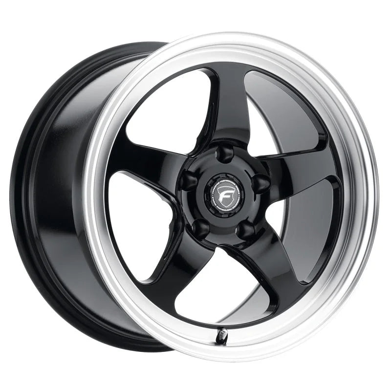 Forgestar D5 Drag 18x5.0 / 5x115 BP / ET-37 / 1.5in BS Gloss Black Wheel - Main Product View