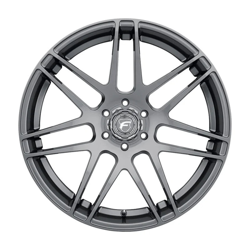 Forgestar X14 22x10 / 6x139.7 BP / ET30 / 6.7in BS Gloss Anthracite Wheel - Side View