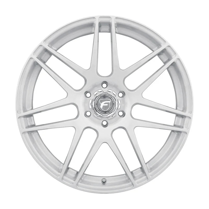 Forgestar X14 22x10 / 6x139.7 BP / ET30 / 6.7in BS Gloss Brushed Silver Wheel - Side View