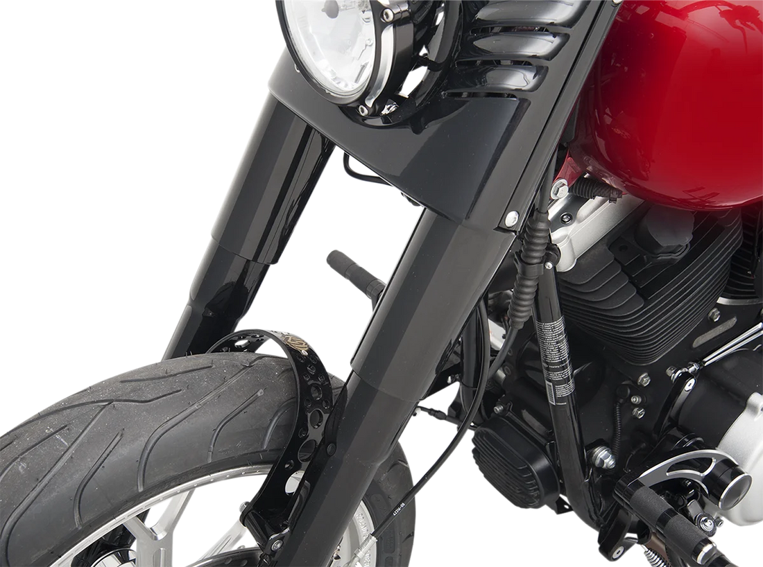 Fork Slider Covers - Extended +2" (8.5") - Black DragSpecialties 77492B - Detail View