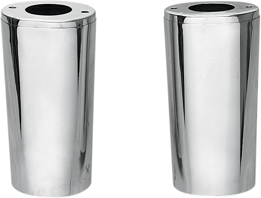 Fork Slider Covers - Extended +2" (8.5") - Chrome - Smooth DragSpecialties 74538 - Main Product View
