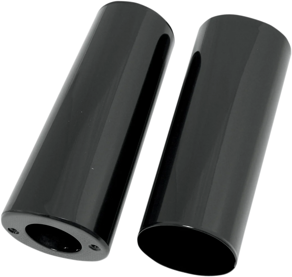 Fork Slider Covers - Extended +2" (8.5") - Gloss Black - Smooth DragSpecialties 74538B - Main Product View