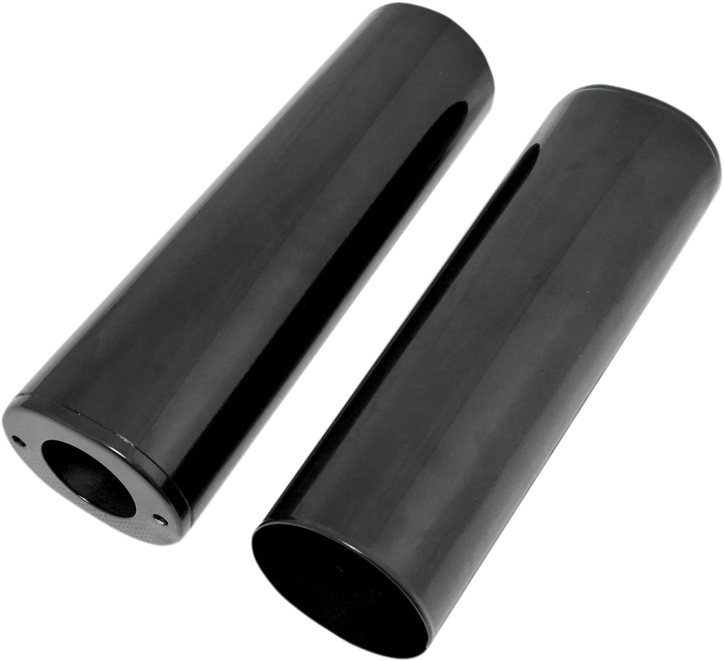 Fork Slider Covers - Extended +4" (10.5") - Gloss Black - Smooth DragSpecialties 74539B - Main Product View