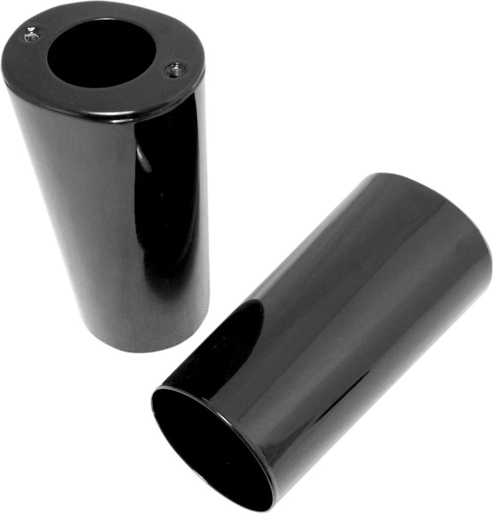 Fork Slider Covers - Stock Length - Chrome DragSpecialties 77485 - Side View