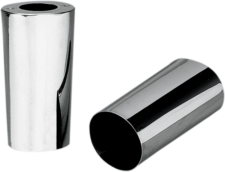 Fork Slider Covers - Stock Length - Chrome - Smooth DragSpecialties 74537 - Main Product View
