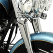 Load image into Gallery viewer, Fork Slider Covers - Stock Length - Chrome - Smooth DragSpecialties 74537 - Side View