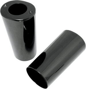 Fork Slider Covers - Stock Length - Gloss Black - Smooth DragSpecialties 74537B - Main Product View