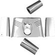 Load image into Gallery viewer, Fork Tins - Chrome - Ribbed - '86-'17 FLST - 5-Piece DragSpecialties 74157 - Main Product View