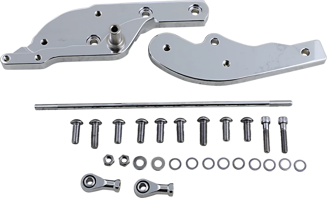 Forward Control Extensions - 3" Forward - Black - FL/FX DragSpecialties 056319 - Side View