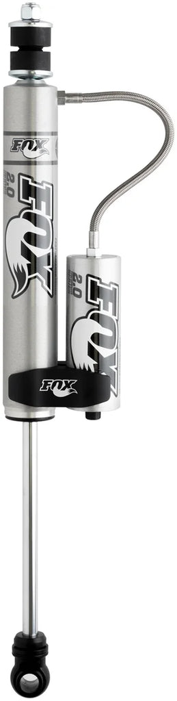 Fox 01-10 Chevy HD 2.0 Perf Series 9.6in. Smooth Body Remote Res. Front Shock / 7-9in. Lift - Alum. - Side View