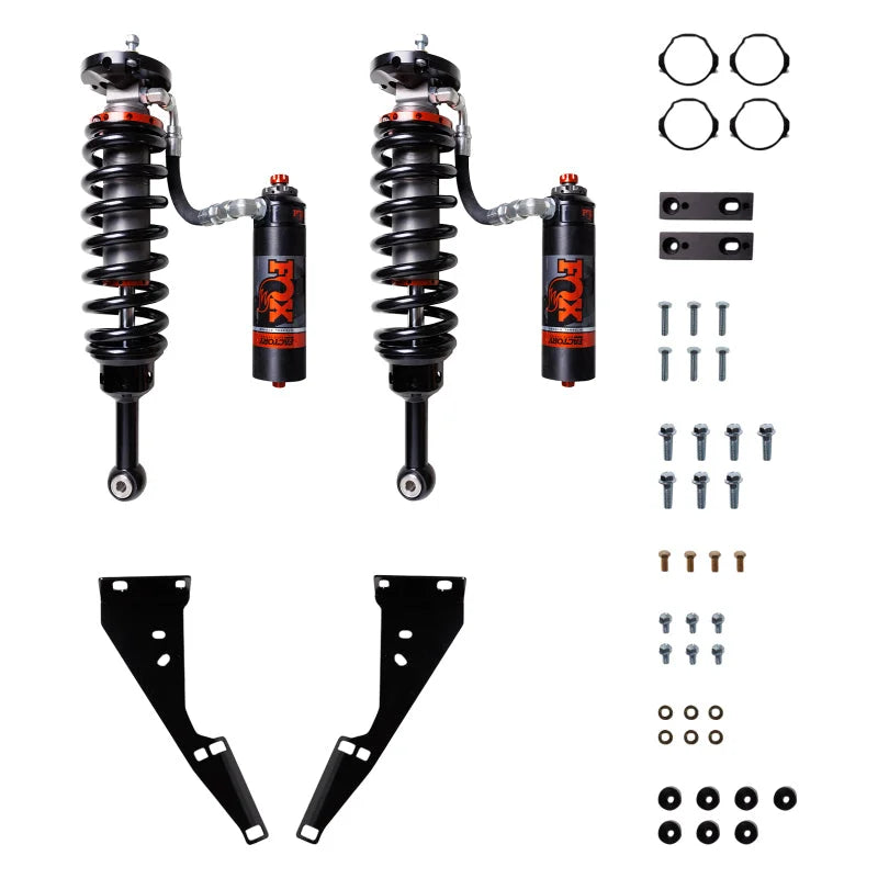 Fox 05-23 Toyota Tacoma 2.5 Factory Race Series Internal Bypass Front Shock Kit 2-3in Lift - Back View