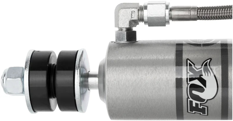 Fox 05+ Ford SD 2.0 Perf Series 10.1in Smooth Body R/R Front Shock CD Adj. (Alum) / 4-5in Lift - Side View