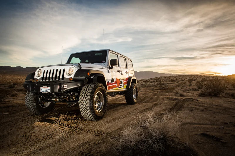 Fox 07+ Jeep JK 2.0 Performance Series 8.1in. ATS Stabilizer Steering Damper 1-3/8 in. Tie Rod - Back View