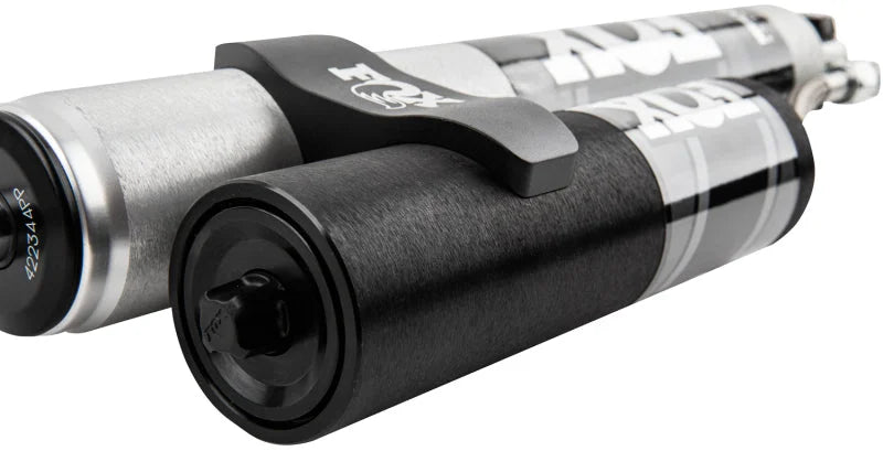 Fox 20+ GM 2500/3500 HD 2.0 Performance Series Smooth Body Reservoir Rear Shock 0-1in Lift - Back View