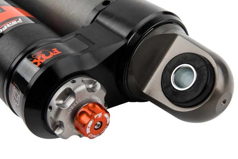 Fox 20-Up GM 2500/3500 Performance Elite Series 2.5 Rear Adjustable Shocks 0-1in Lift - Back View