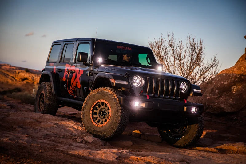 Fox 2018+ Jeep JL Factory Series Remote Res. Rear Shock / 3.5-4in. Lift w/ DSC - Installation View