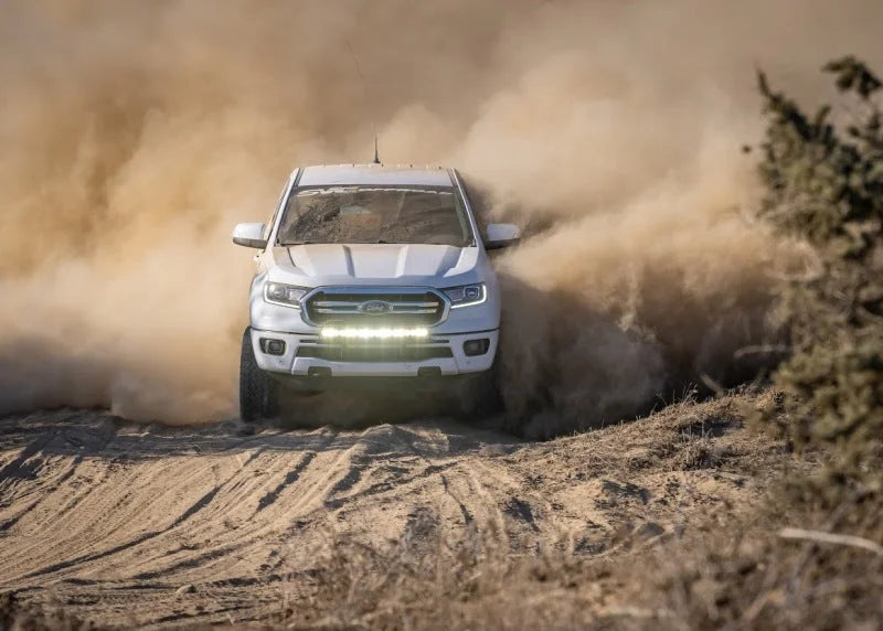 Fox 2019+ Ford Ranger 2.5 Factory Series 2-3in Front Coilover Reservoir Shock (Pair) - Adjustable - Side View