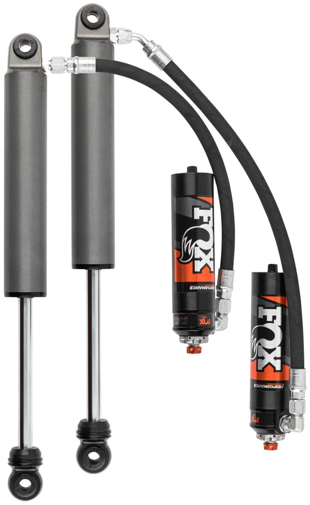 Fox 2019+ GM 1500 Performance Elite Series 2.5 Reservoir Rear Adjustable Shocks - Side View
