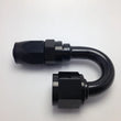 Load image into Gallery viewer, Fragola -10AN Male Rad Fitting x 180 Degree Pro-Flow Hose End - Black - Main Product View