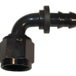 Load image into Gallery viewer, Fragola -10AN Nut x -8AN 90 Degree Push-Lite Hose End For Fuel Cell Conversion - Black