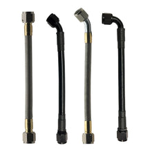 Load image into Gallery viewer, Fragola -10AN PTFE Hose Assembly Straight x 90 16in - Side View