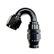 Load image into Gallery viewer, Fragola -10AN Real Street x 150 Degree Hose End Black For PTFE Hose - Side View