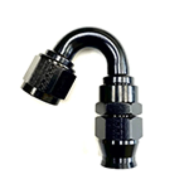 Fragola -10AN Real Street x 150 Degree Hose End Black For PTFE Hose - Side View