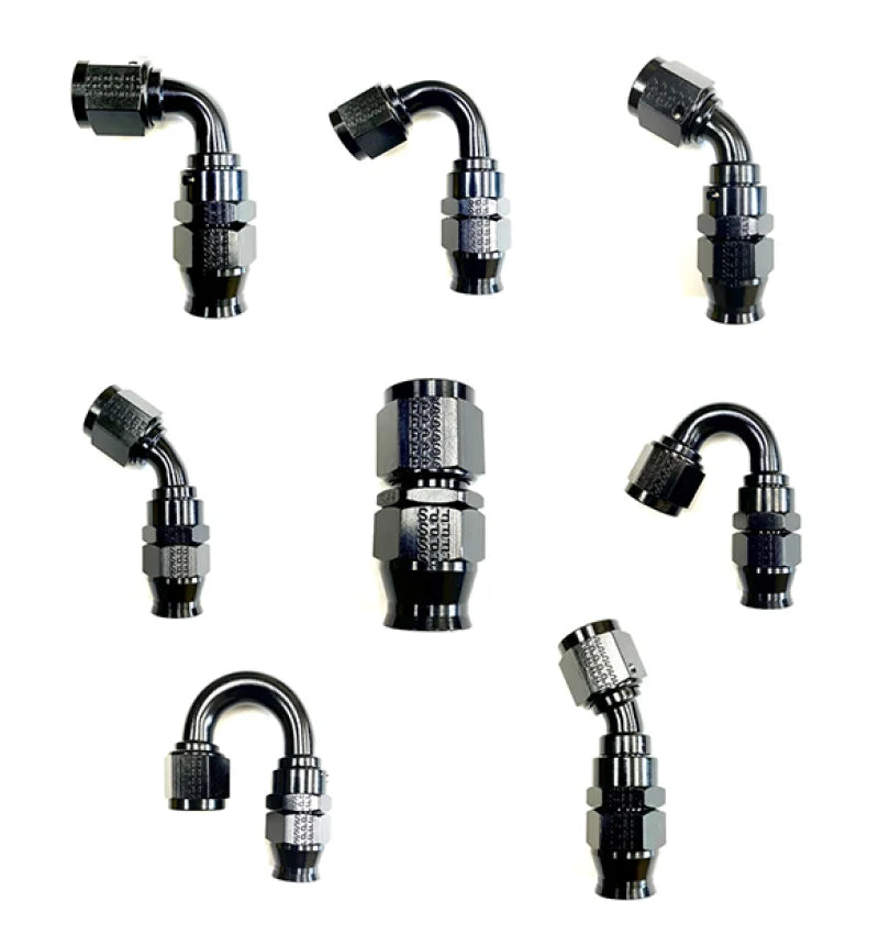 Fragola -10AN Real Street x 180 Degree Hose End Black For PTFE Hose - Main Product View