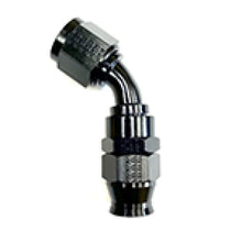 Load image into Gallery viewer, Fragola -4AN Real Street 45 Degree Forged Hose End Black For PTFE Hose - Side View