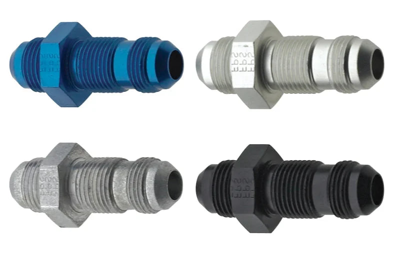 Fragola -4AN Straight Bulkhead - Blue