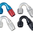 Load image into Gallery viewer, Fragola -4AN x 150 Degree Power Flow Hose End - Black
