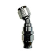 Load image into Gallery viewer, Fragola -6AN Real Street 30 Degree Hose End Black For PTFE Hose - Side View