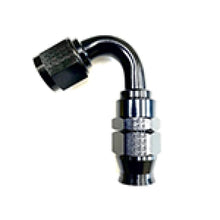 Load image into Gallery viewer, Fragola -6AN Real Street x 120 Degree Hose End Black For PTFE Hose - Side View