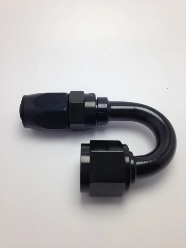 Fragola -6AN x 180 Degree Pro-Flow Hose End - Black - Main Product View