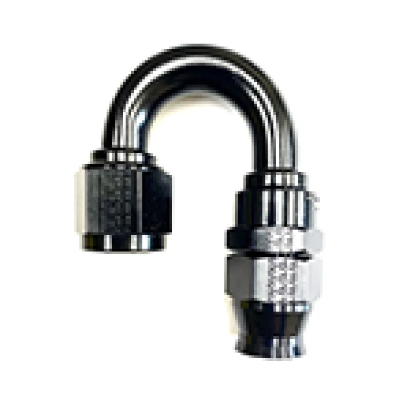 Fragola -8AN Real Street x 180 Degree Hose End Black For PTFE Hose - Side View