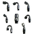 Load image into Gallery viewer, Fragola -8AN Real Street x 60 Degree Hose End Black For PTFE Hose - Side View