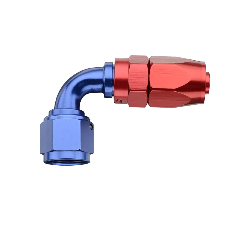 Fragola -8AN x 90 Degree Pro-Flow Hose End - Blue/Red - Main Product View