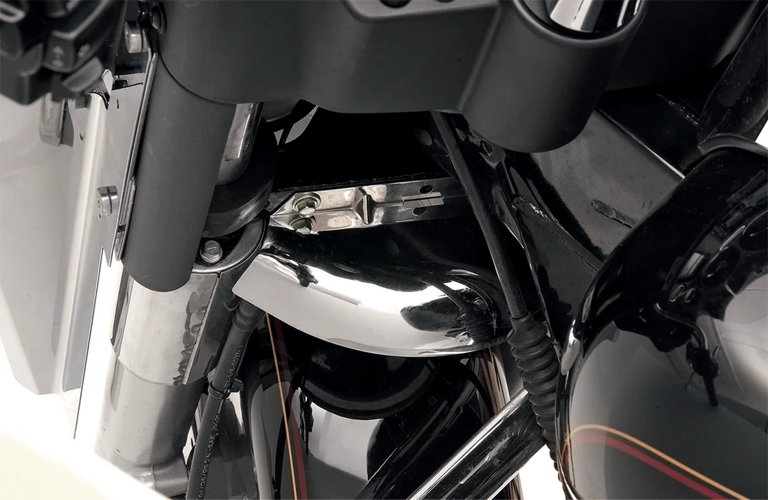 Front Fork Air Baffle - Chrome DragSpecialties 23-0421-SC3 - Side View