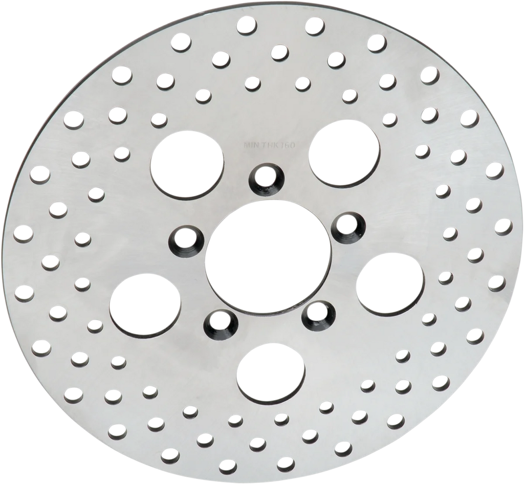 Front Rotor - Stainless Steel - 10" DragSpecialties 06-0175AS - Side View