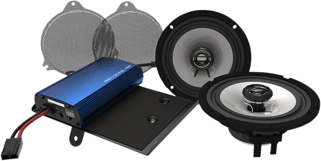 Front Speaker Kit - 225-Watt Amp Hogtunes 225 SG KIT-AA - Side View