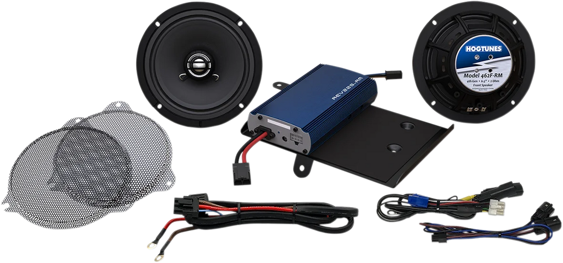 Front Speaker Kit - 225-Watt Amp Hogtunes G4 RG KIT-RM - Side View